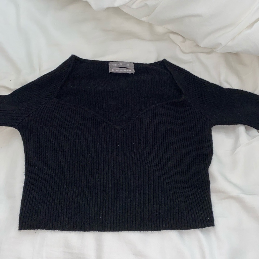 Urban outfitters long sleeve flare crop top